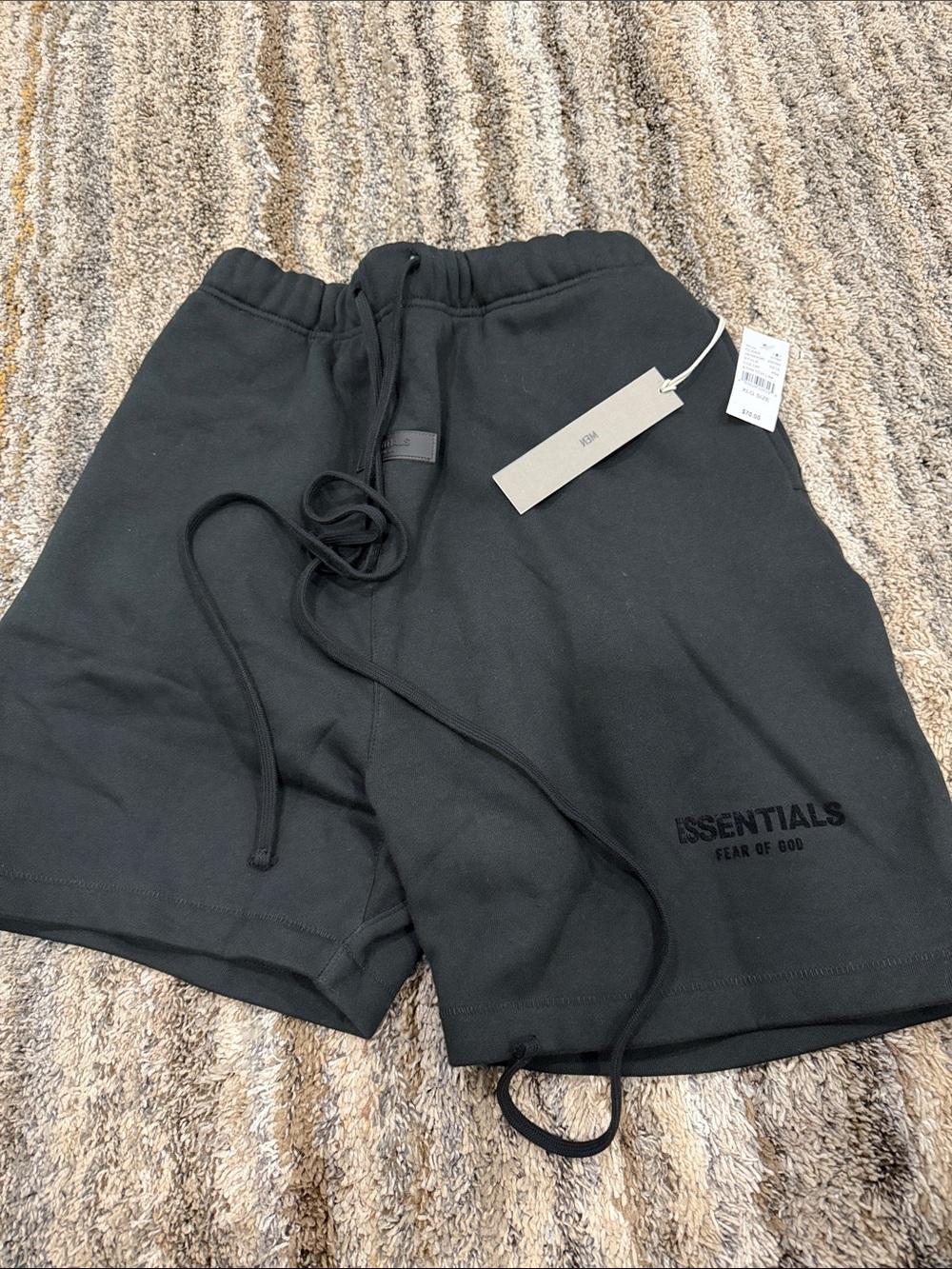 Fear of God Essentials Black Athletic Sweat Shorts